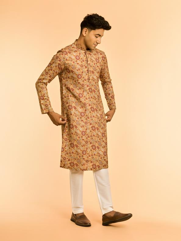 Diwas Men Mustard Mystique Kurta