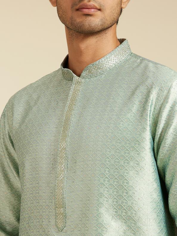 Diwas Men Enchanting Light Mid Green Kurta