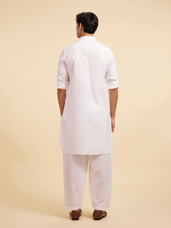 Diwas Men Snow White Pathani Set
