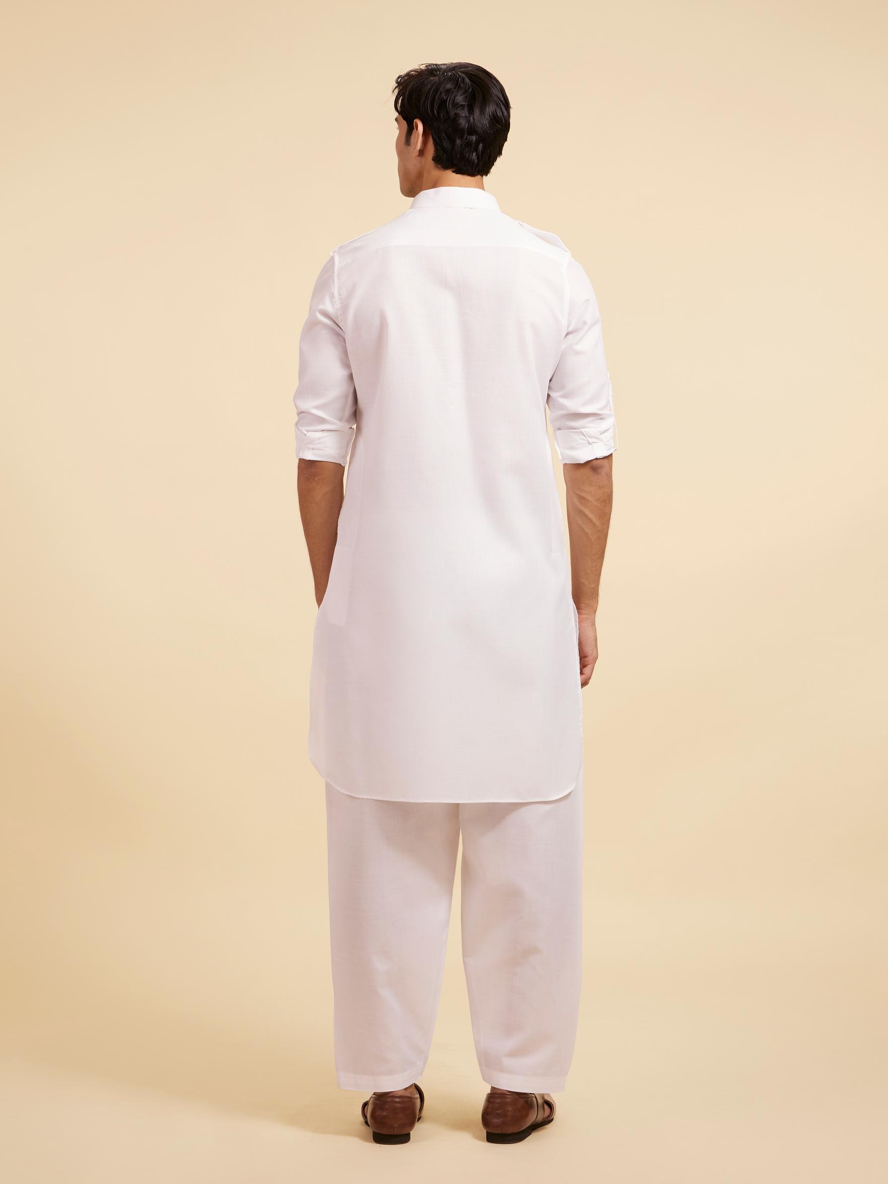Diwas Men Snow White Pathani Set