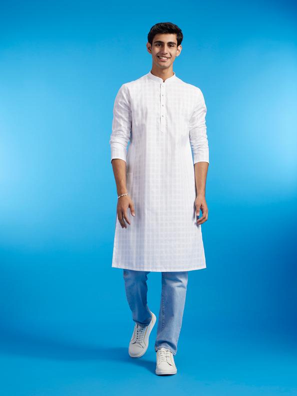 Diwas Men Majestic White Kurta