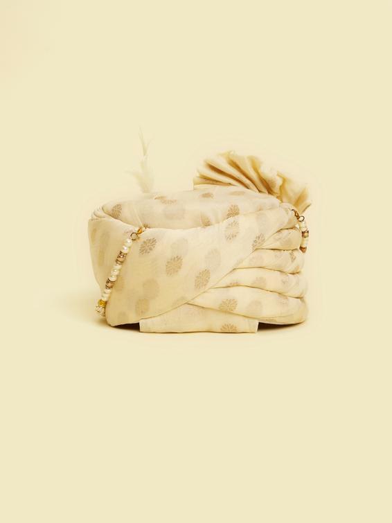 Twamev Men Cream Elegance Organza Safa