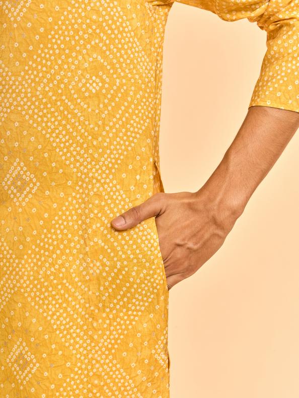 Diwas Men Sunlit Elegance Yellow Kurta