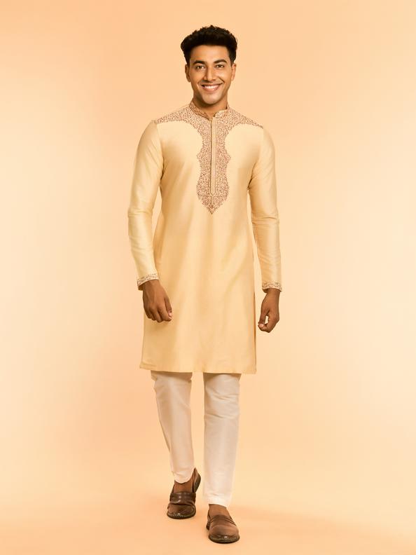 Diwas Men Beige Charm Kurta