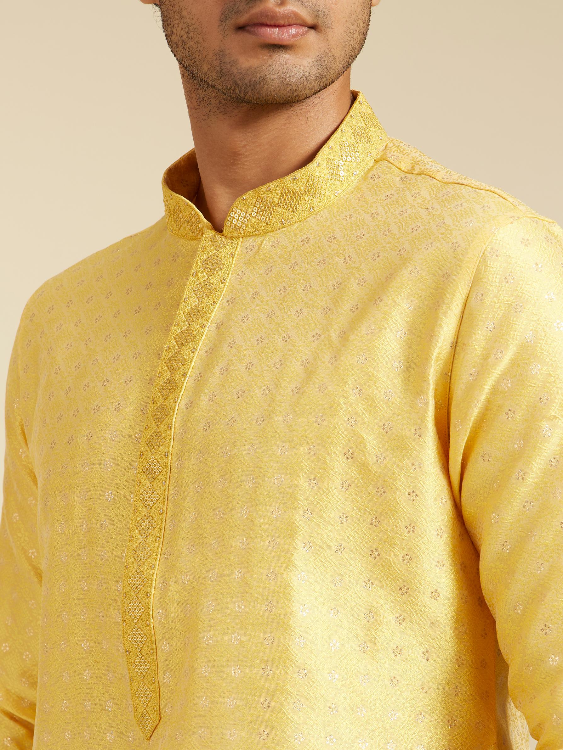 Diwas Men Sunshine Hues Yellow Kurta