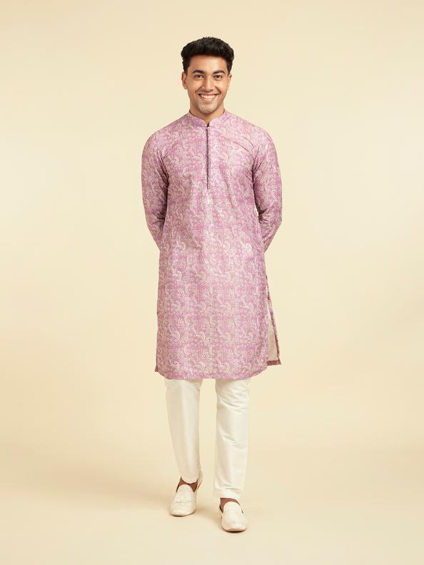 Diwas Men Lilac Elegance Festive Kurta