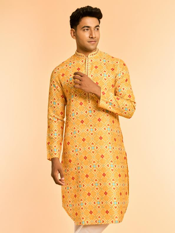 Diwas Men Mustard Majestic Kurta