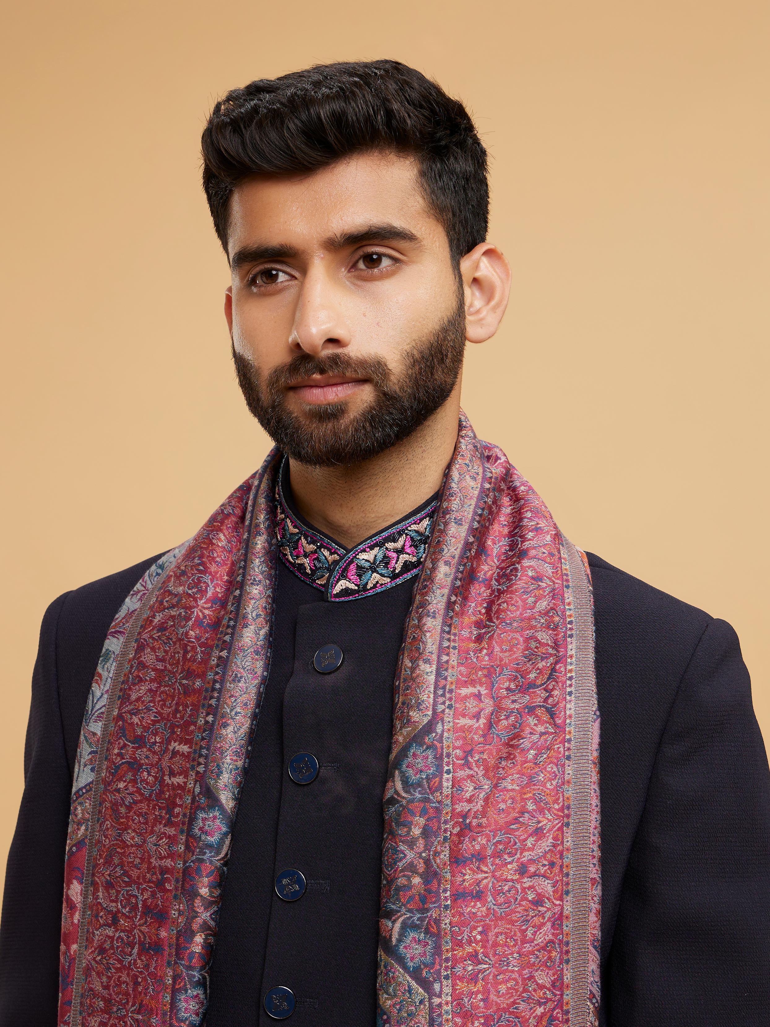 Twamev Men Dark Blue Elegance Indo Western