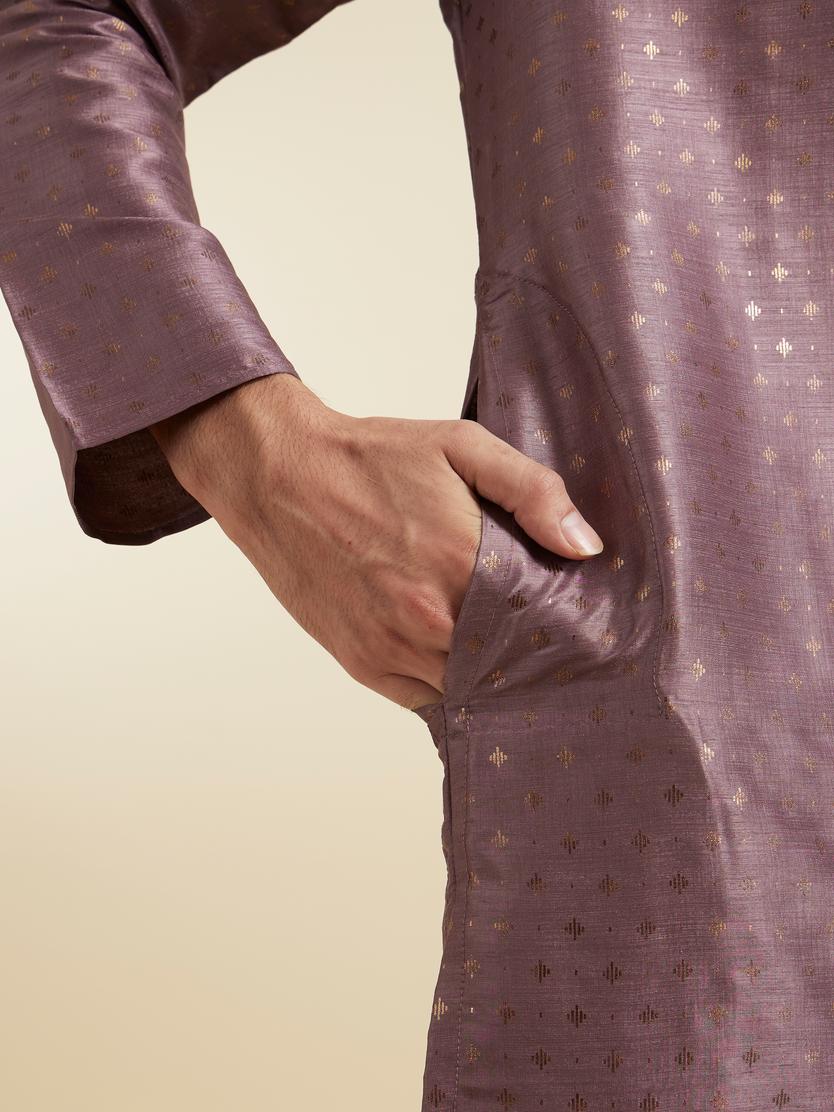Diwas Men Opulent Purple Elegance Kurta