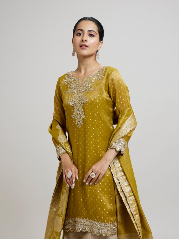 Twamev Women Enchanted Emerald Green Stitched Suit