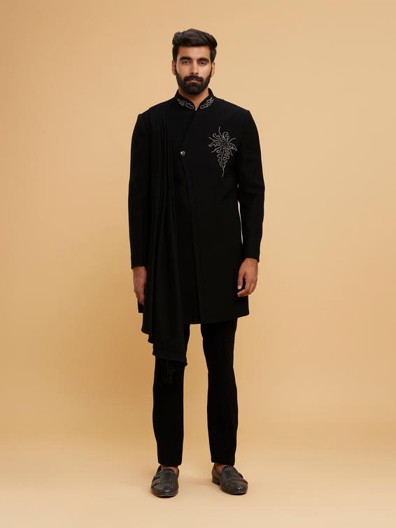 Twamev Men Black Elegance Indo Western