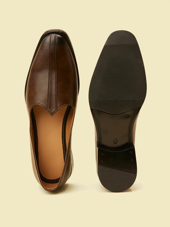 Twamev Men Brown Loafers Style Shoes