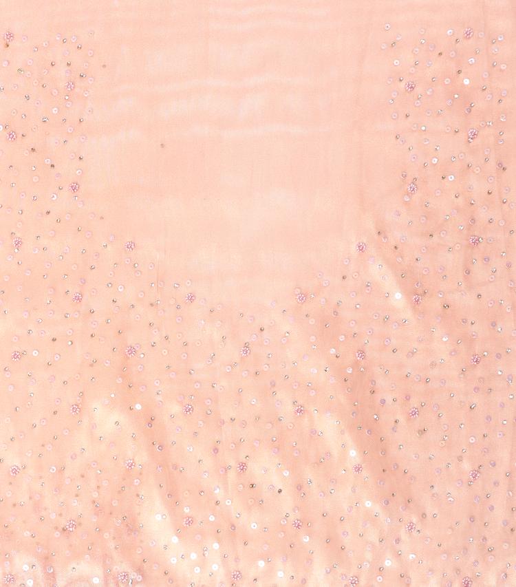Twamev Women Subtle Luxury Pink Organza Saree