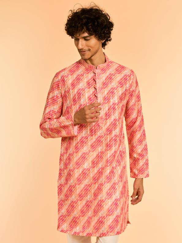 Diwas Men Peach Elegance Kurta
