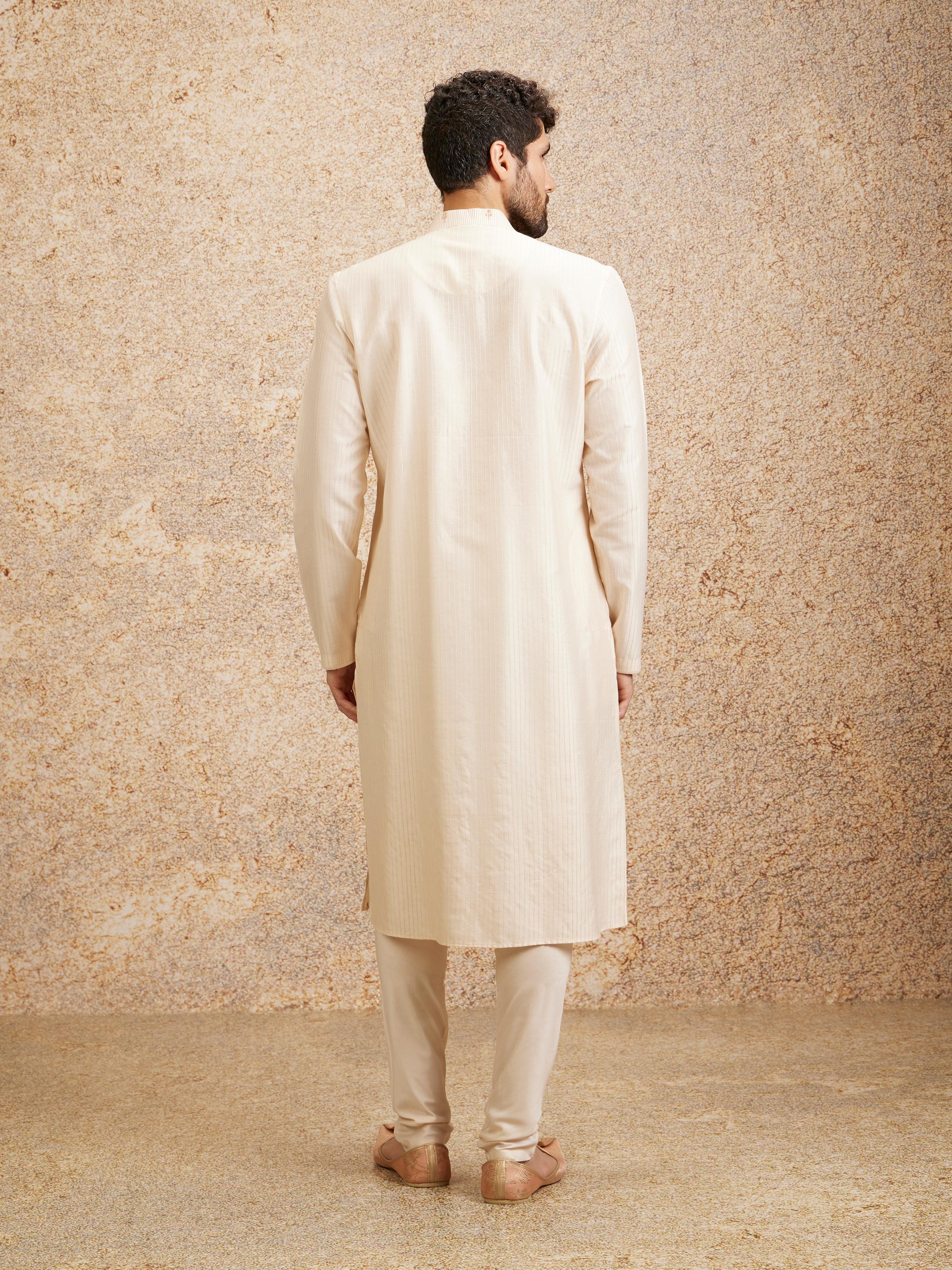 Twamev Men Peach Bliss Kurta Pajama