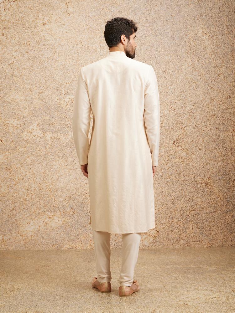 Twamev Men Peach Bliss Kurta Pajama