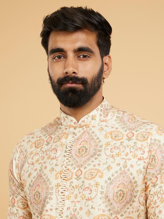 Twamev Men Regal Beige Kurta Pajama