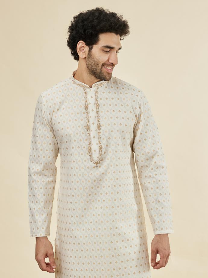 Twamev Men Chic With Cream Kurta Set