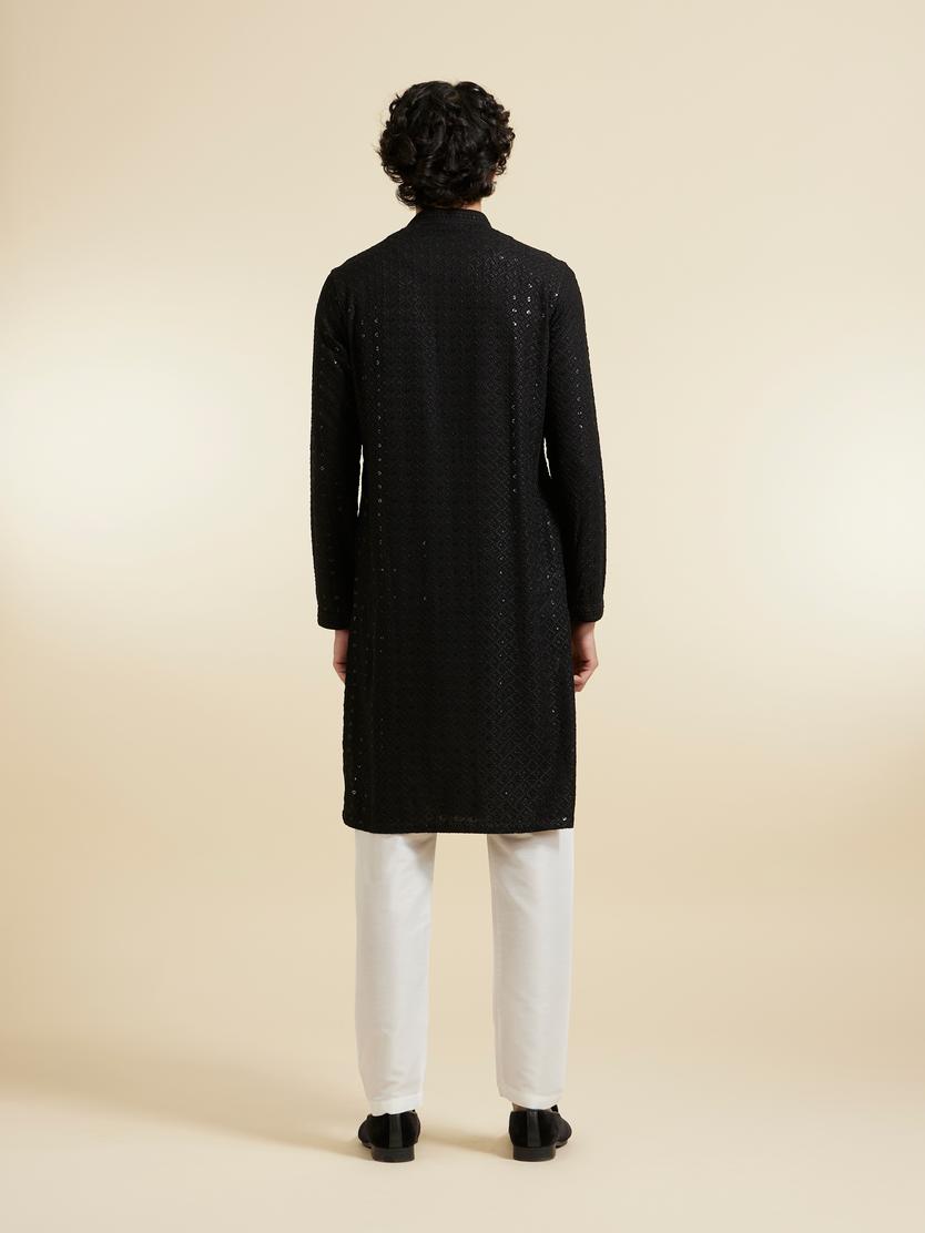 Diwas Men Black Elegance Kurta Pajama