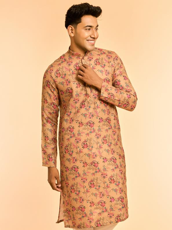 Diwas Men Mehndi Green Majestic Kurta