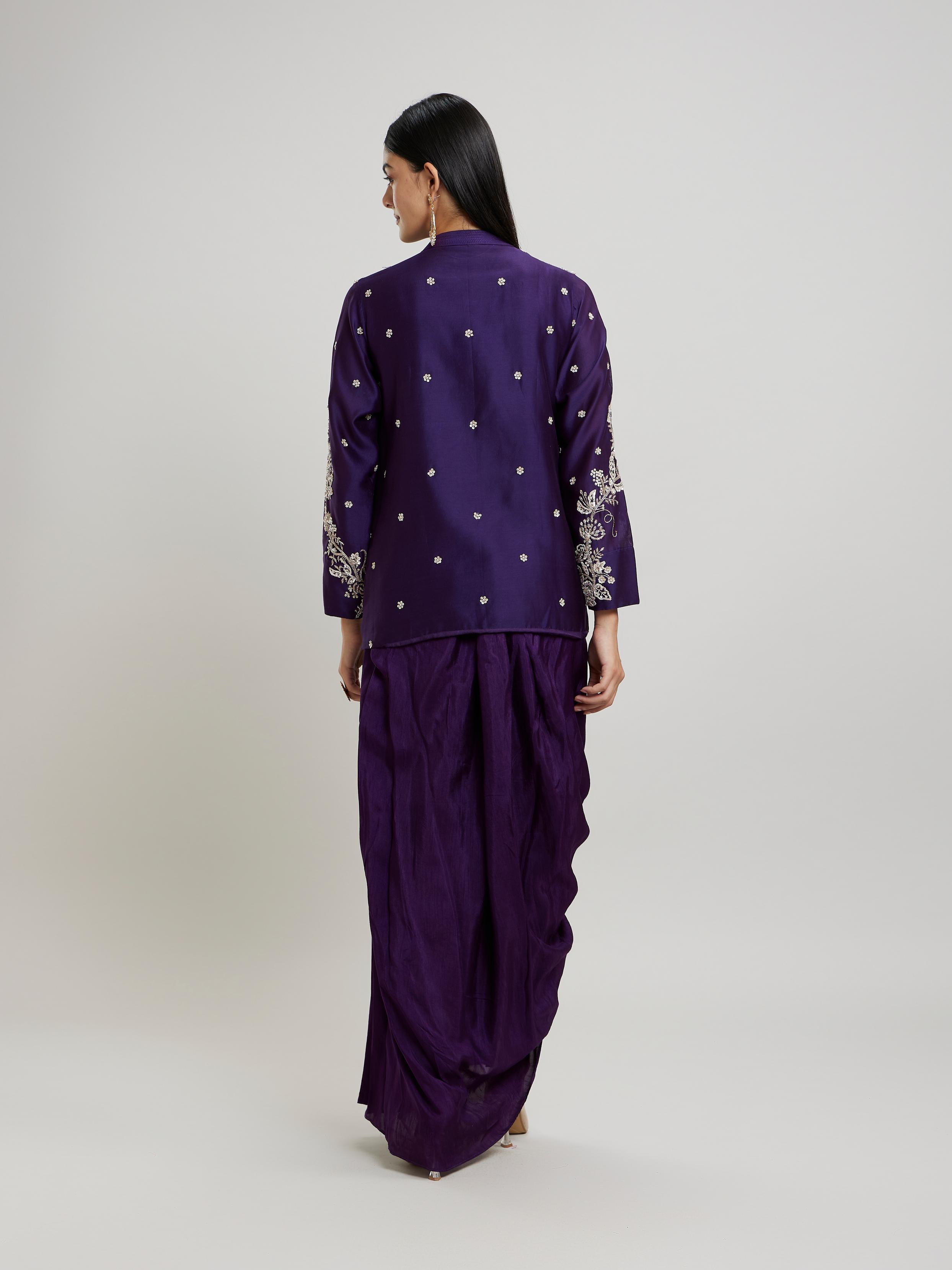 Twamev Women Purple Elegance Indo Western