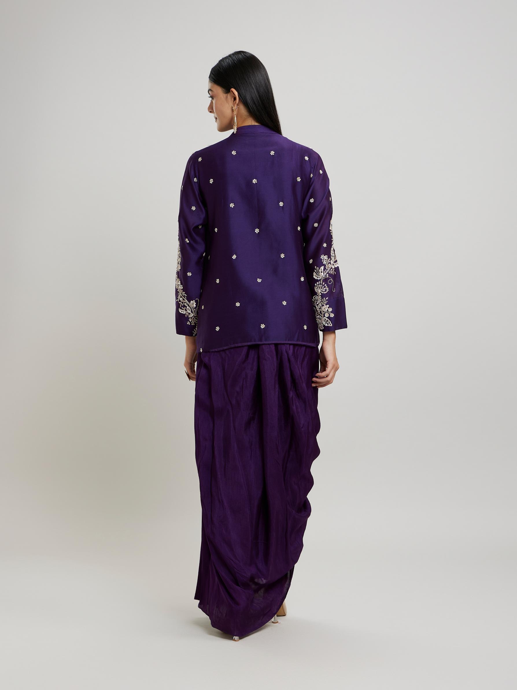 Twamev Women Purple Elegance Indo Western