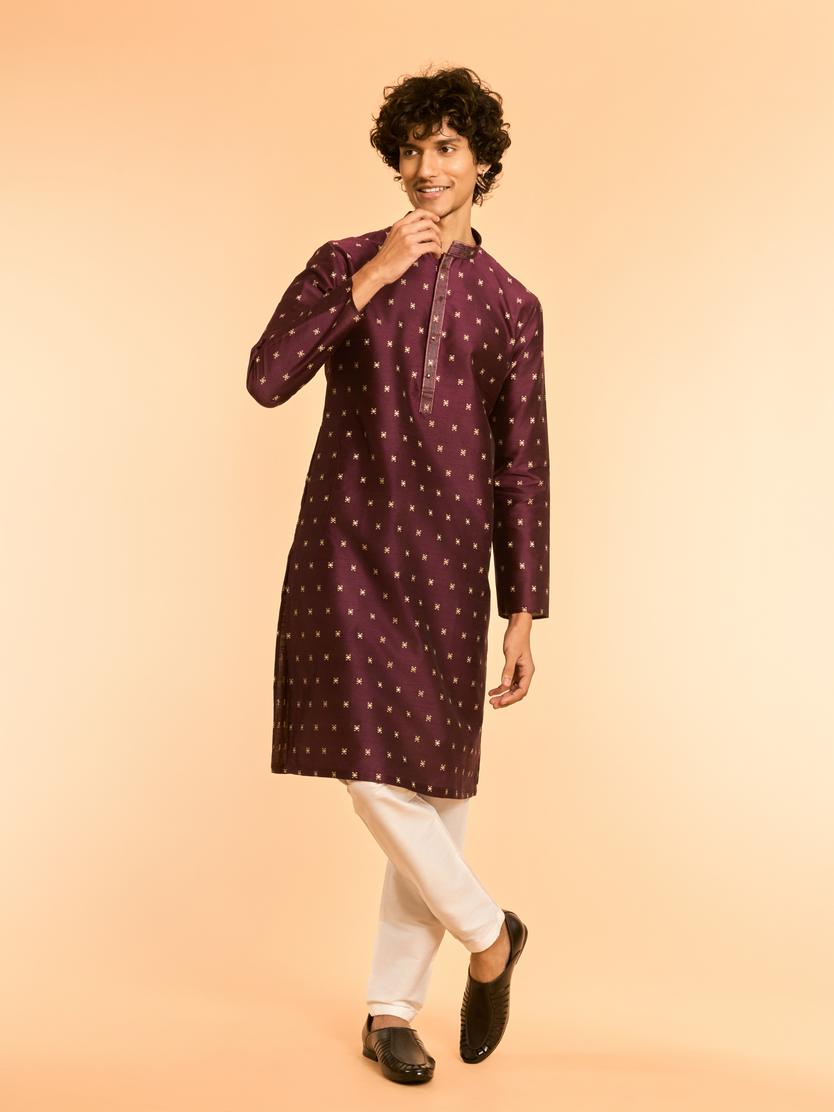 Diwas Men Wine Wonder Kurta