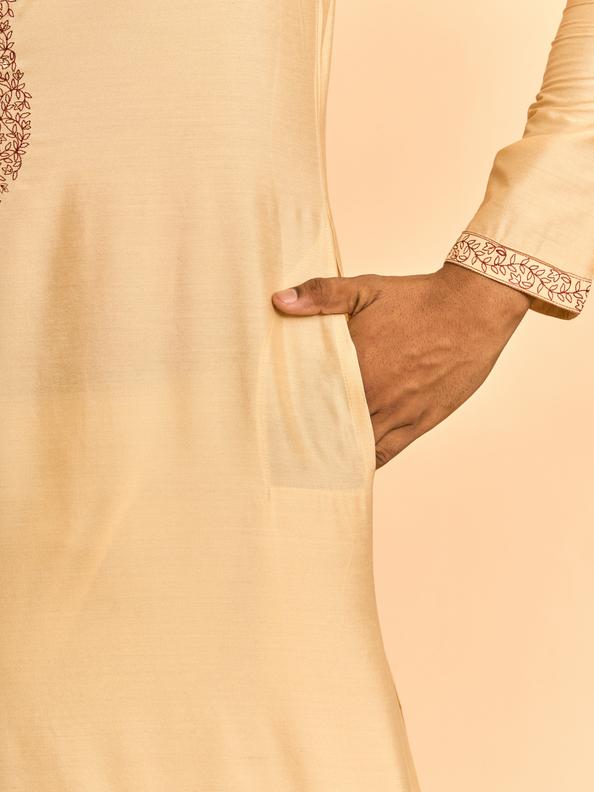 Diwas Men Beige Charm Kurta