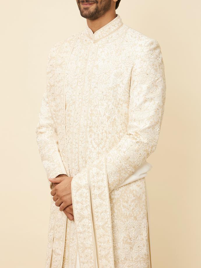 Twamev Men Warm White Radiance Sherwani