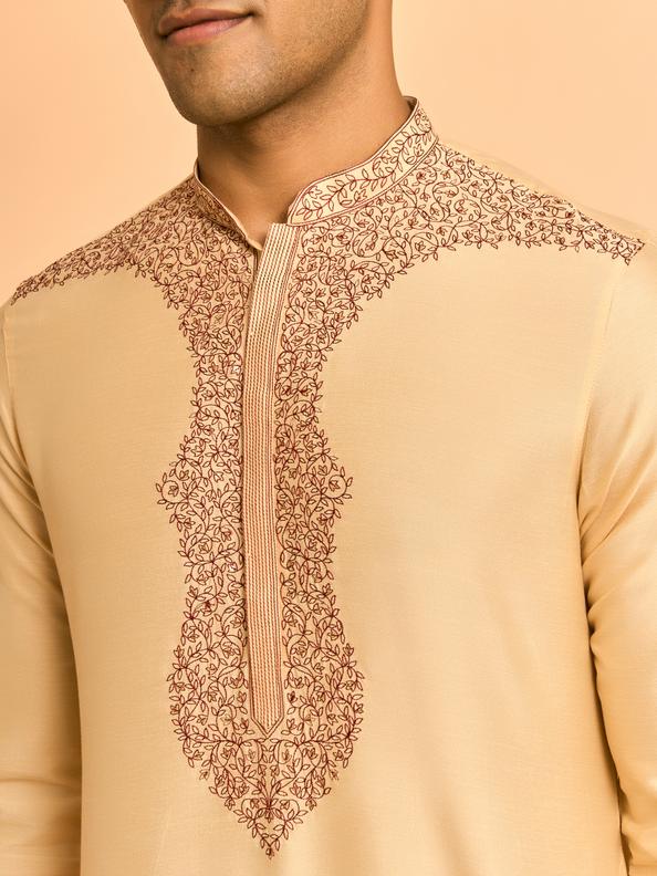 Diwas Men Beige Charm Kurta
