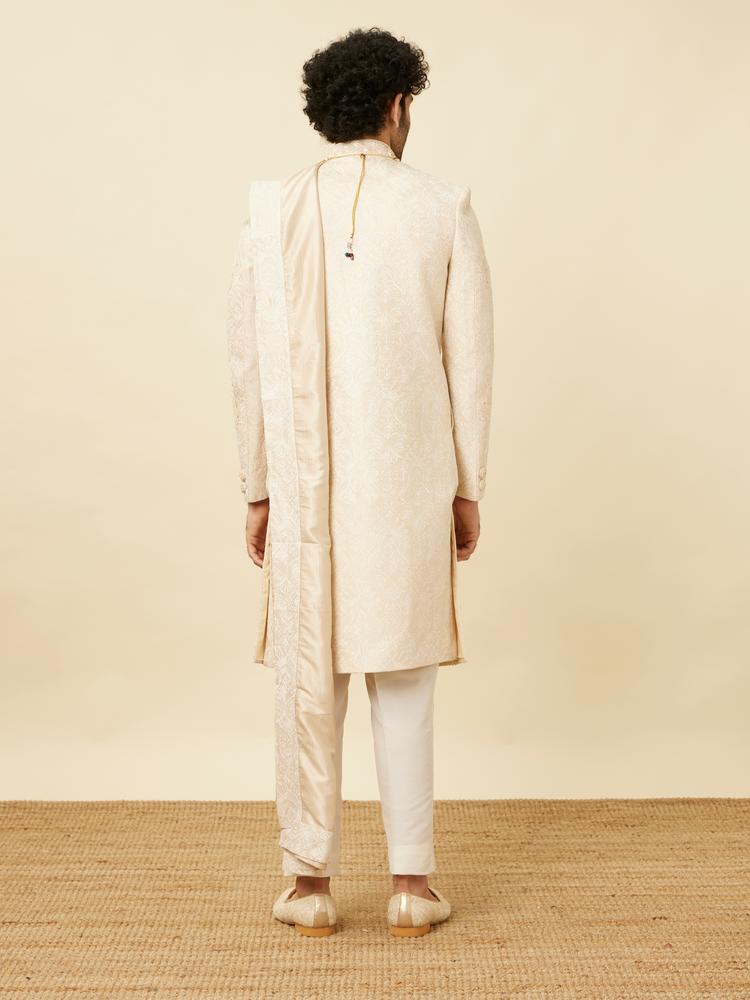 Twamev Men Classic Beige Sherwani