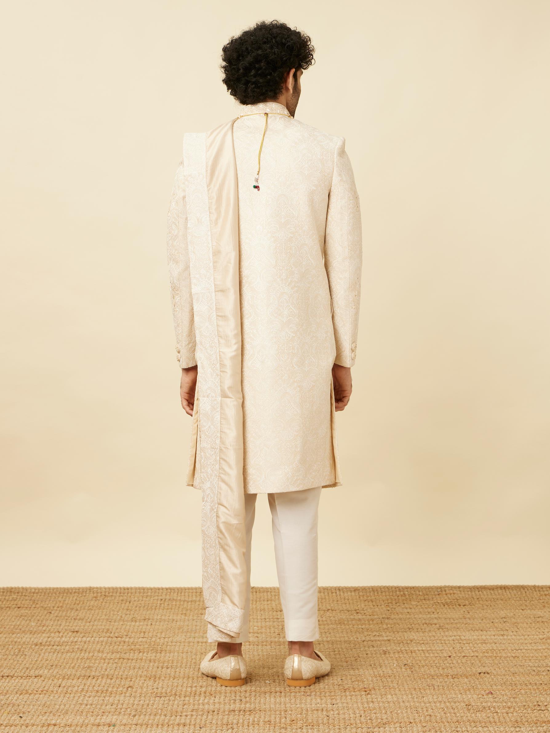 Twamev Men Classic Beige Sherwani