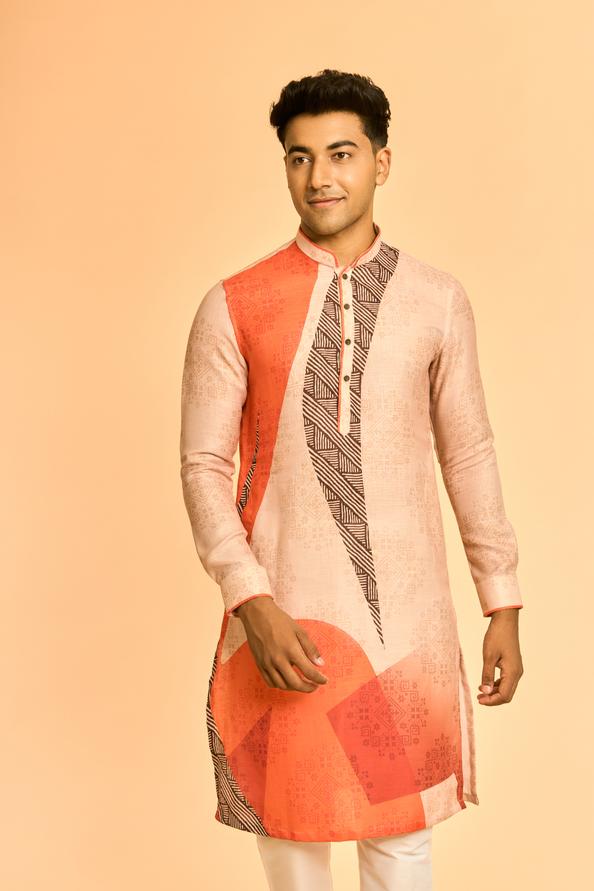 Diwas Men Beige Elegance Kurta