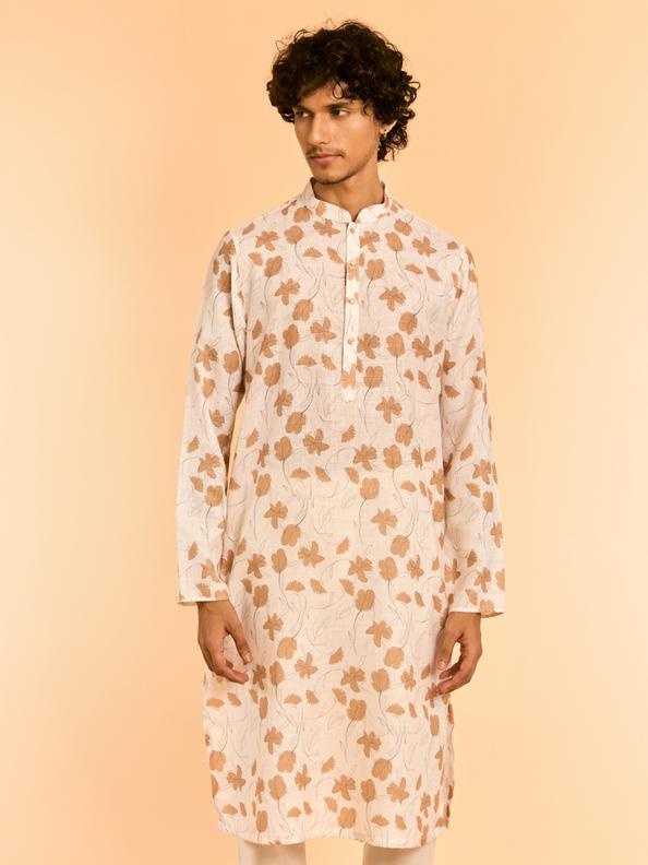 Diwas Men Elegant Cream Kurta