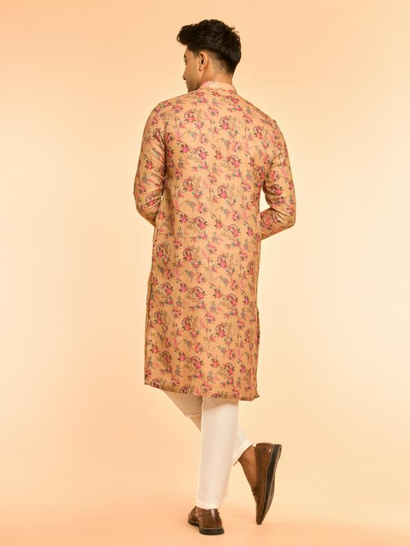 Diwas Men Mehndi Green Majestic Kurta