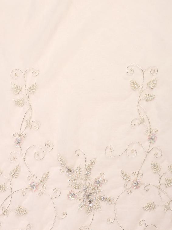 Twamev Women Vision in Cream Organza Saree