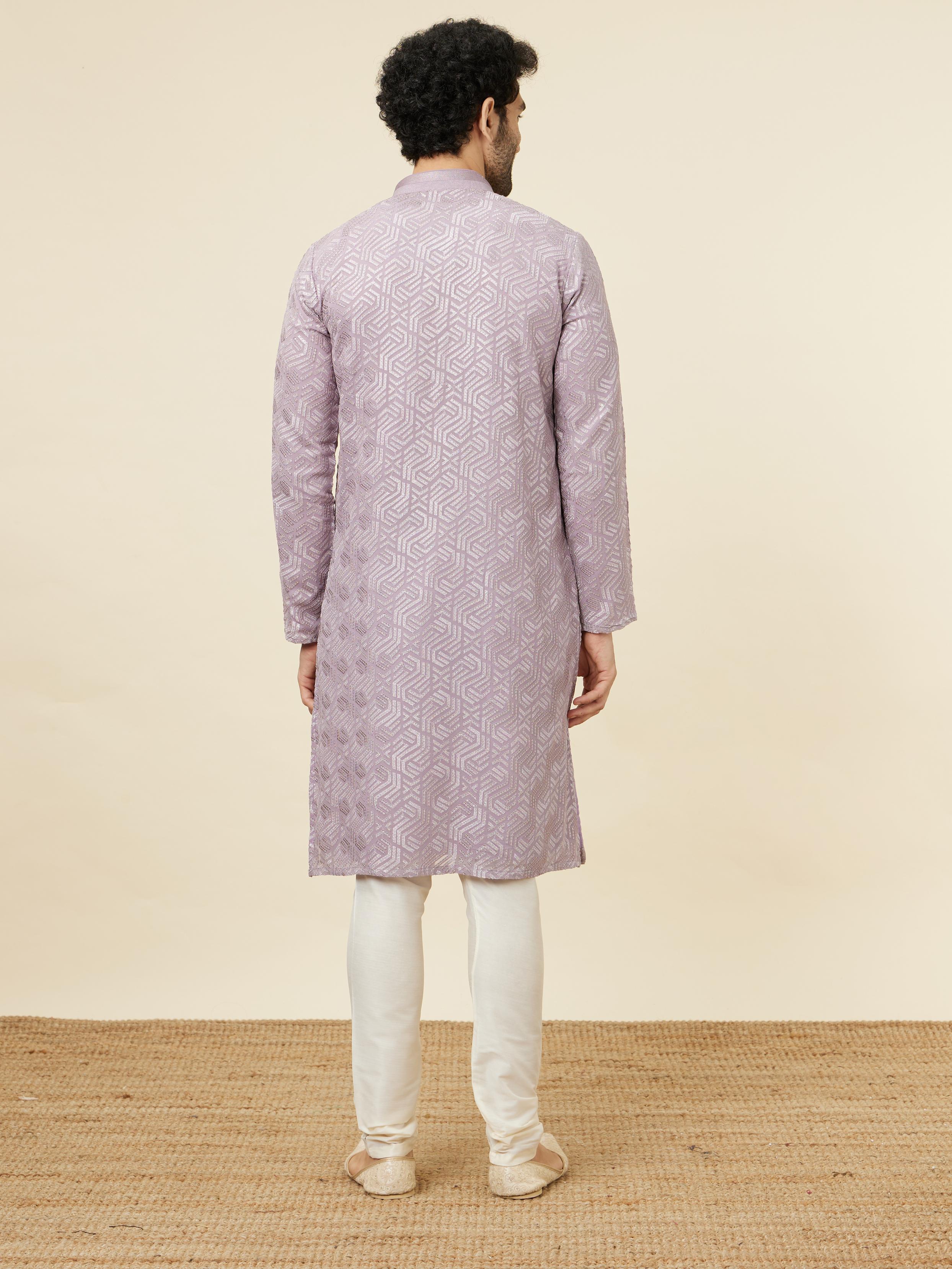 Twamev Men Lavender Radiance Kurta Set