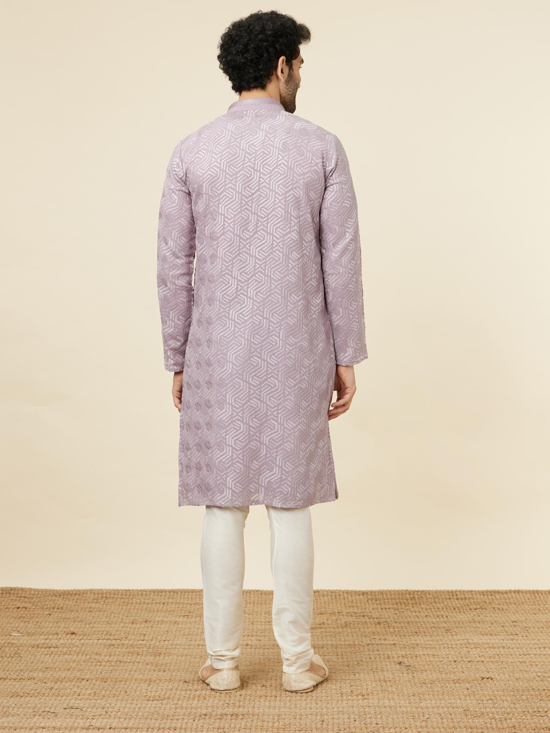 Twamev Men Lavender Radiance Kurta Set