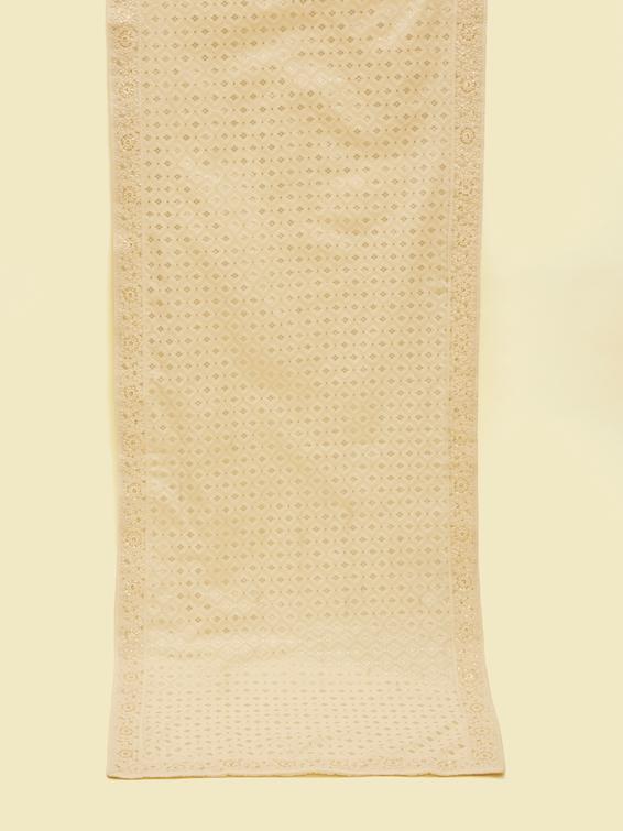 Twamev Men Cream Chanderi Dupatta
