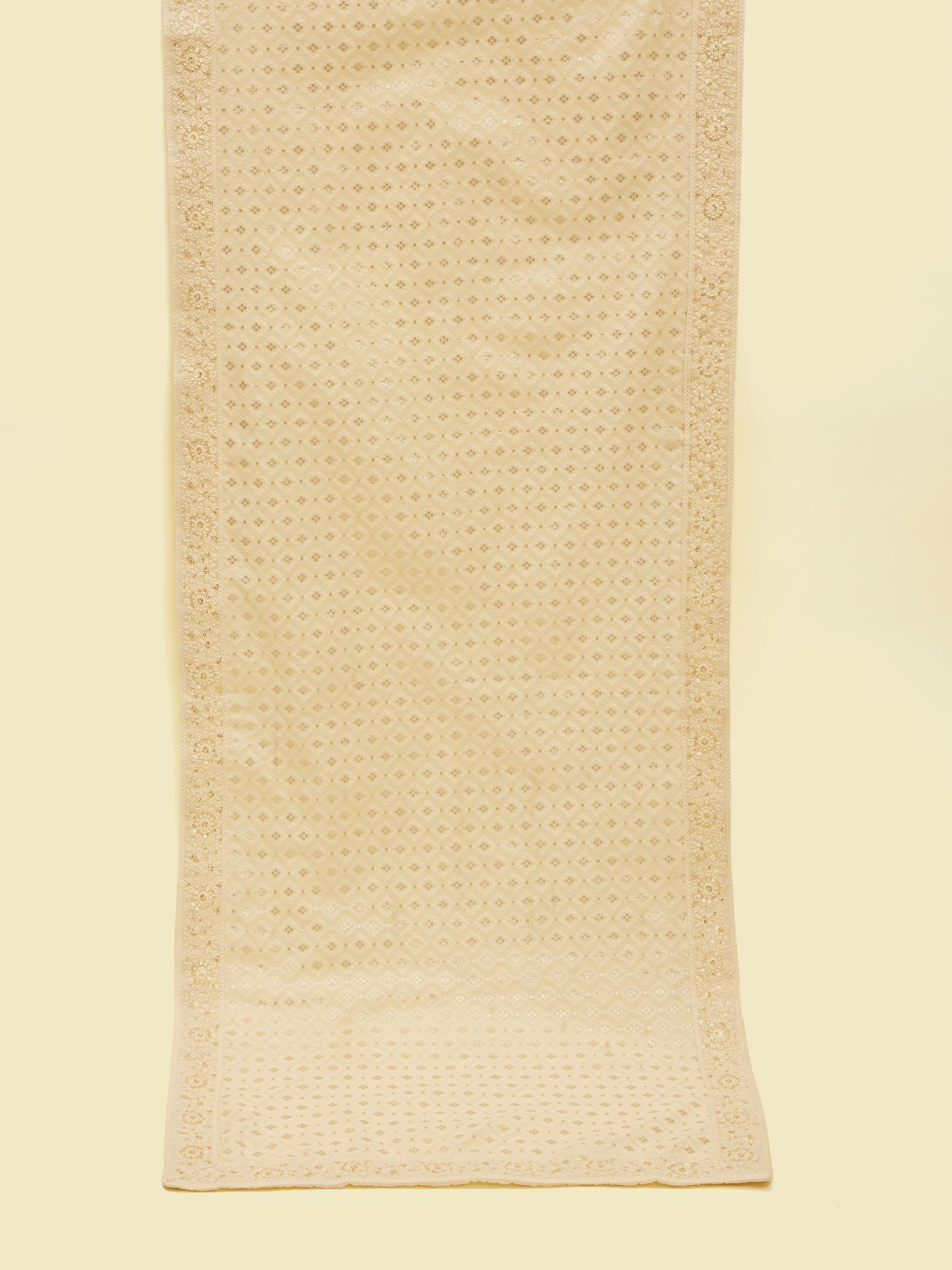 Twamev Men Cream Chanderi Dupatta