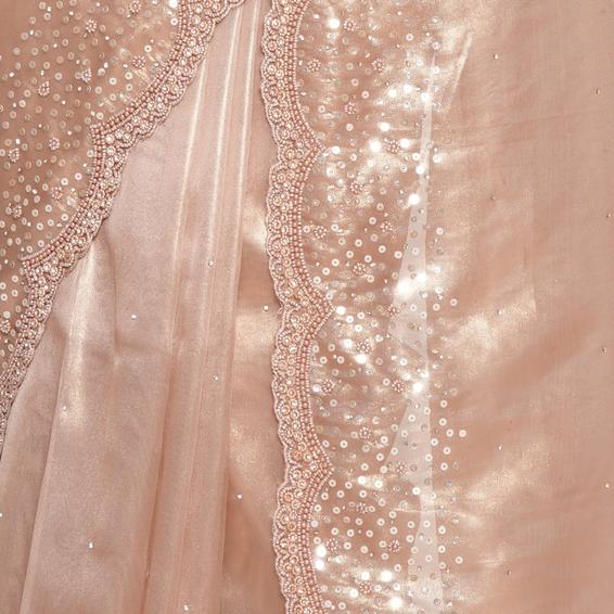 Twamev Women Fawn Festive Organza Saree