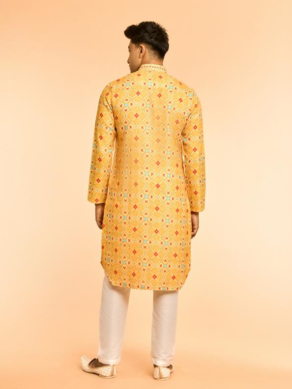 Diwas Men Mustard Majestic Kurta