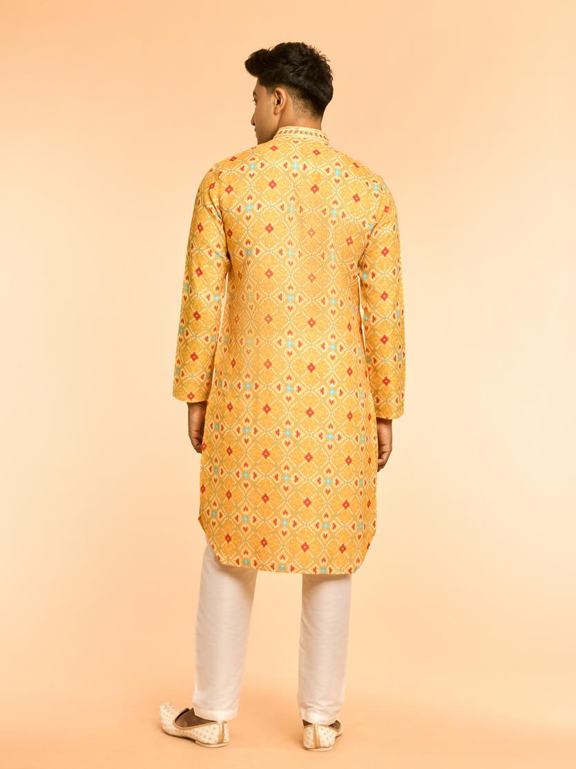 Diwas Men Mustard Majestic Kurta