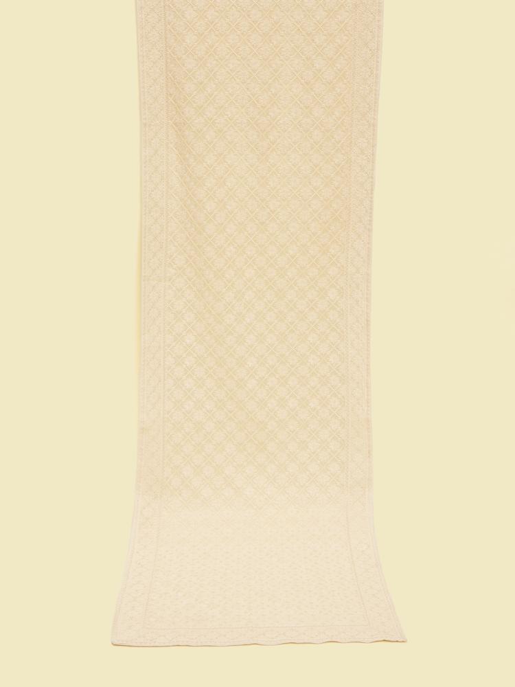 Twamev Men Cream Georgette Dupatta
