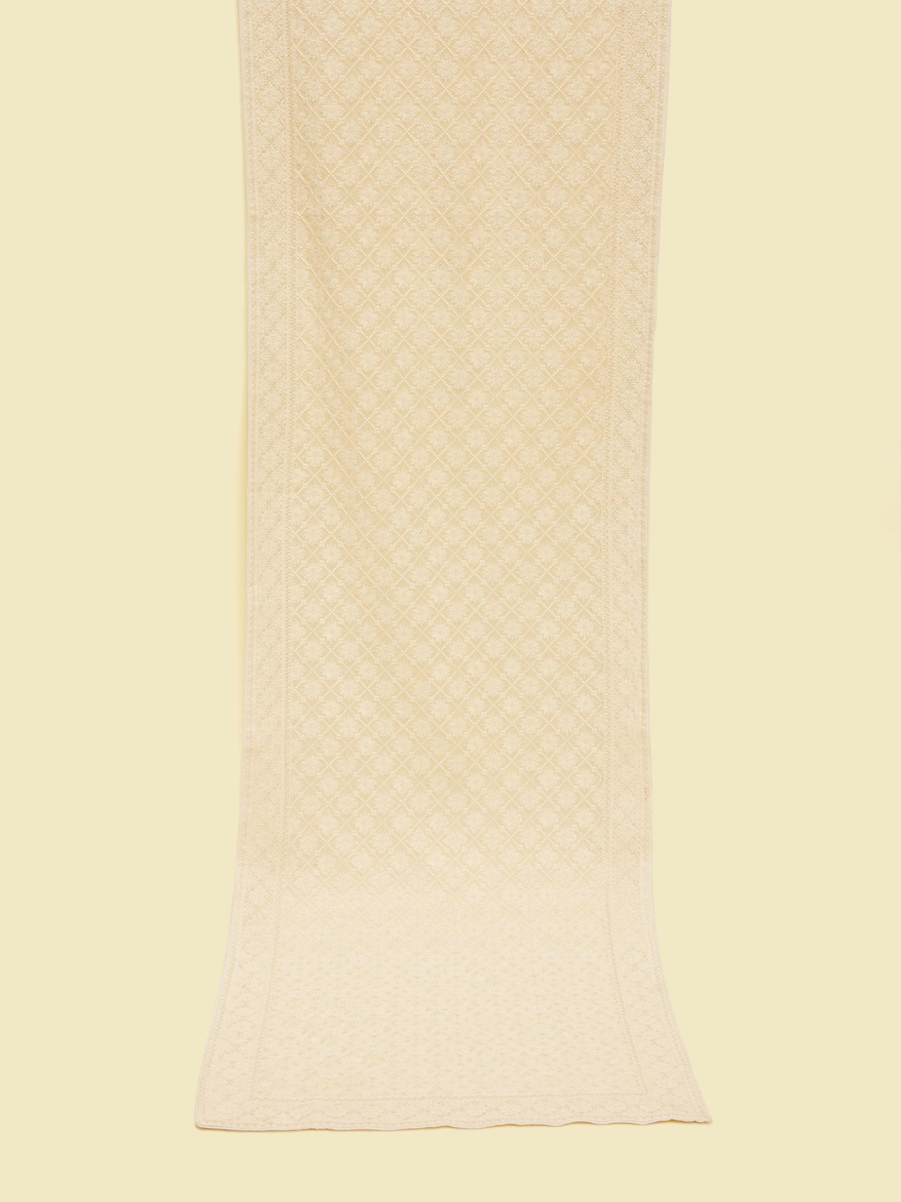 Twamev Men Cream Georgette Dupatta