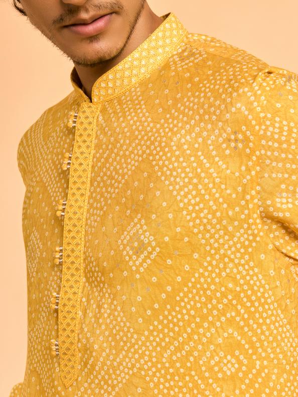 Diwas Men Sunlit Elegance Yellow Kurta