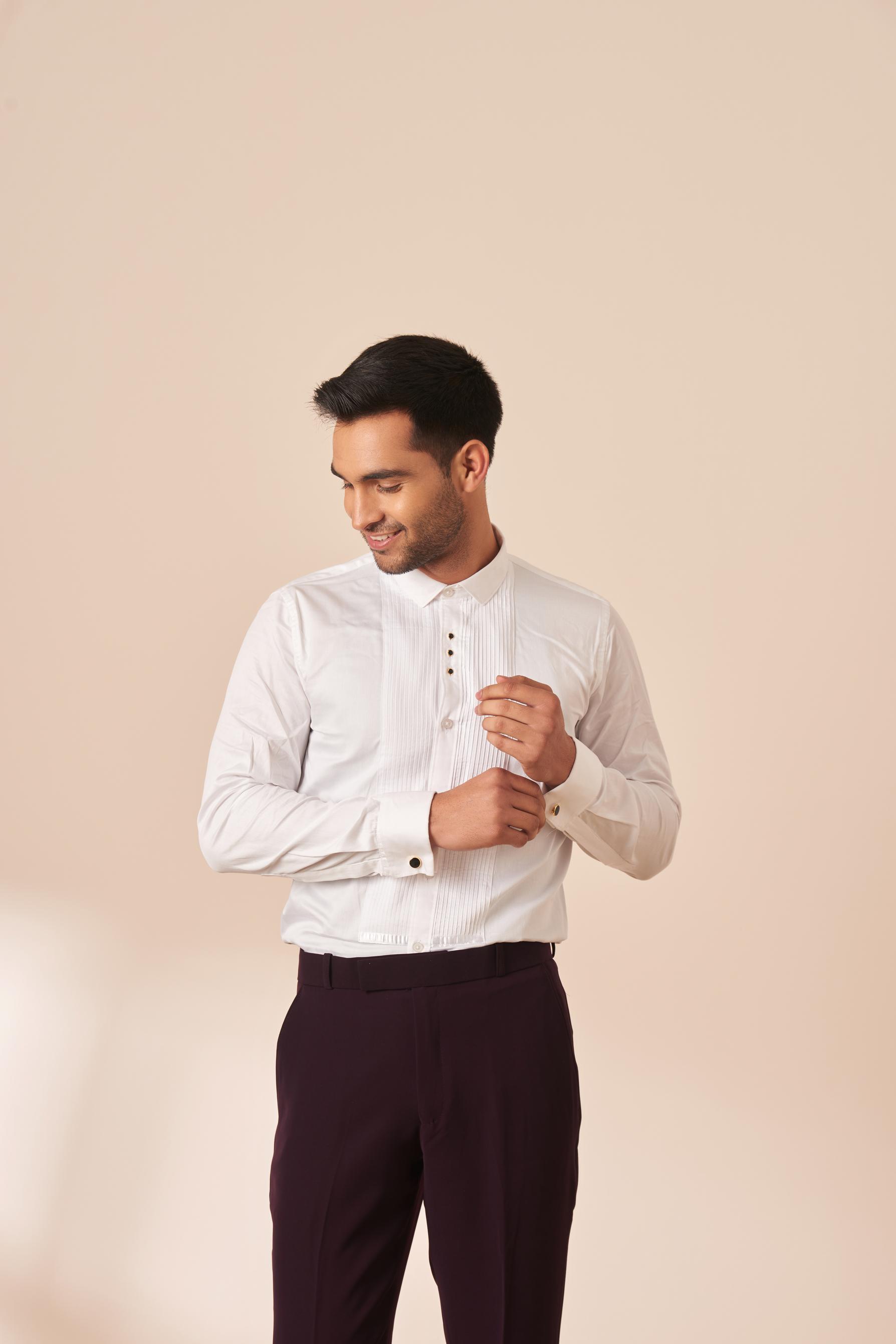 Twamev Men Wine Enchantment Suit Set