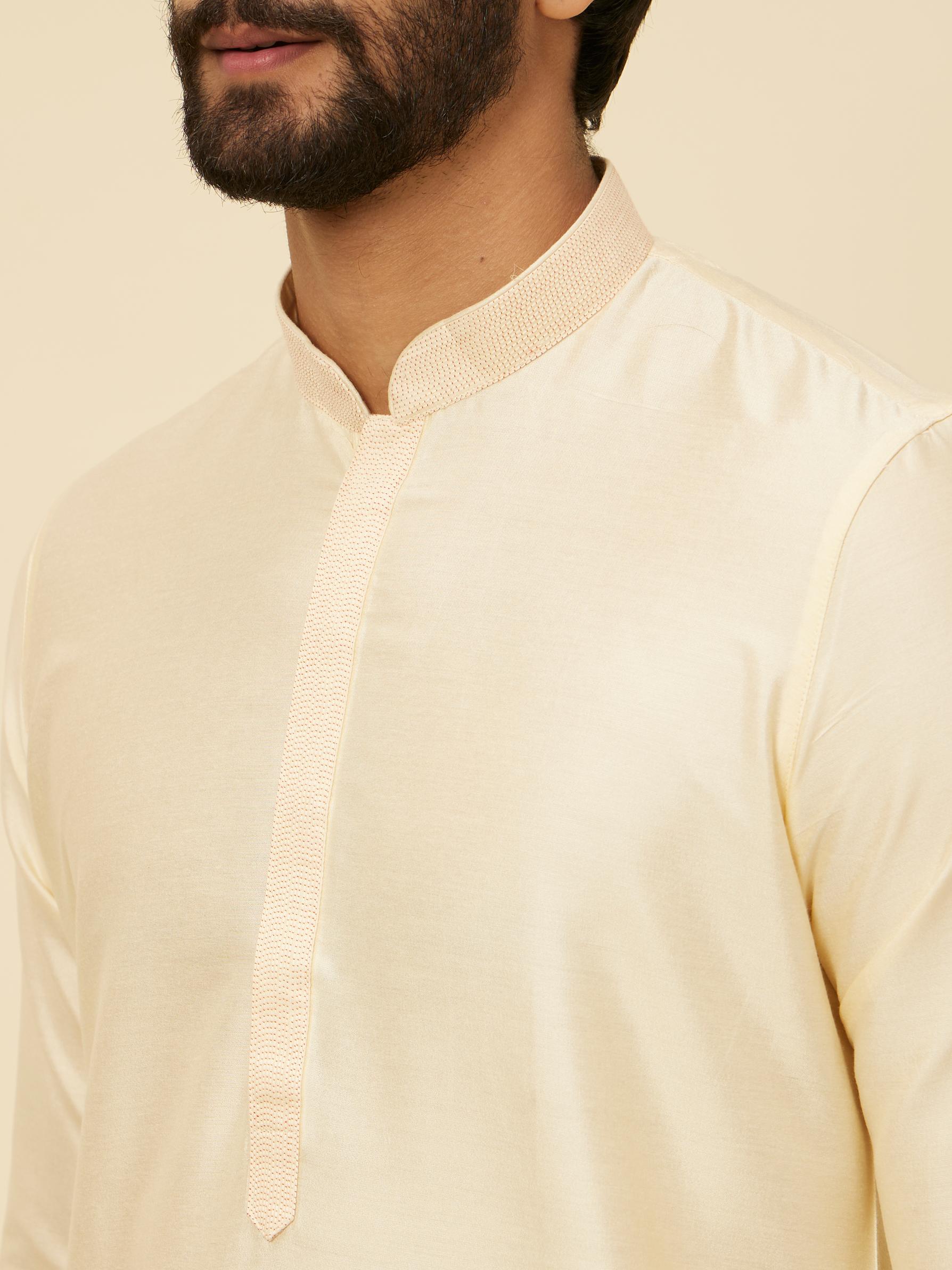 Twamev Men Sand Beige Classic Kurta