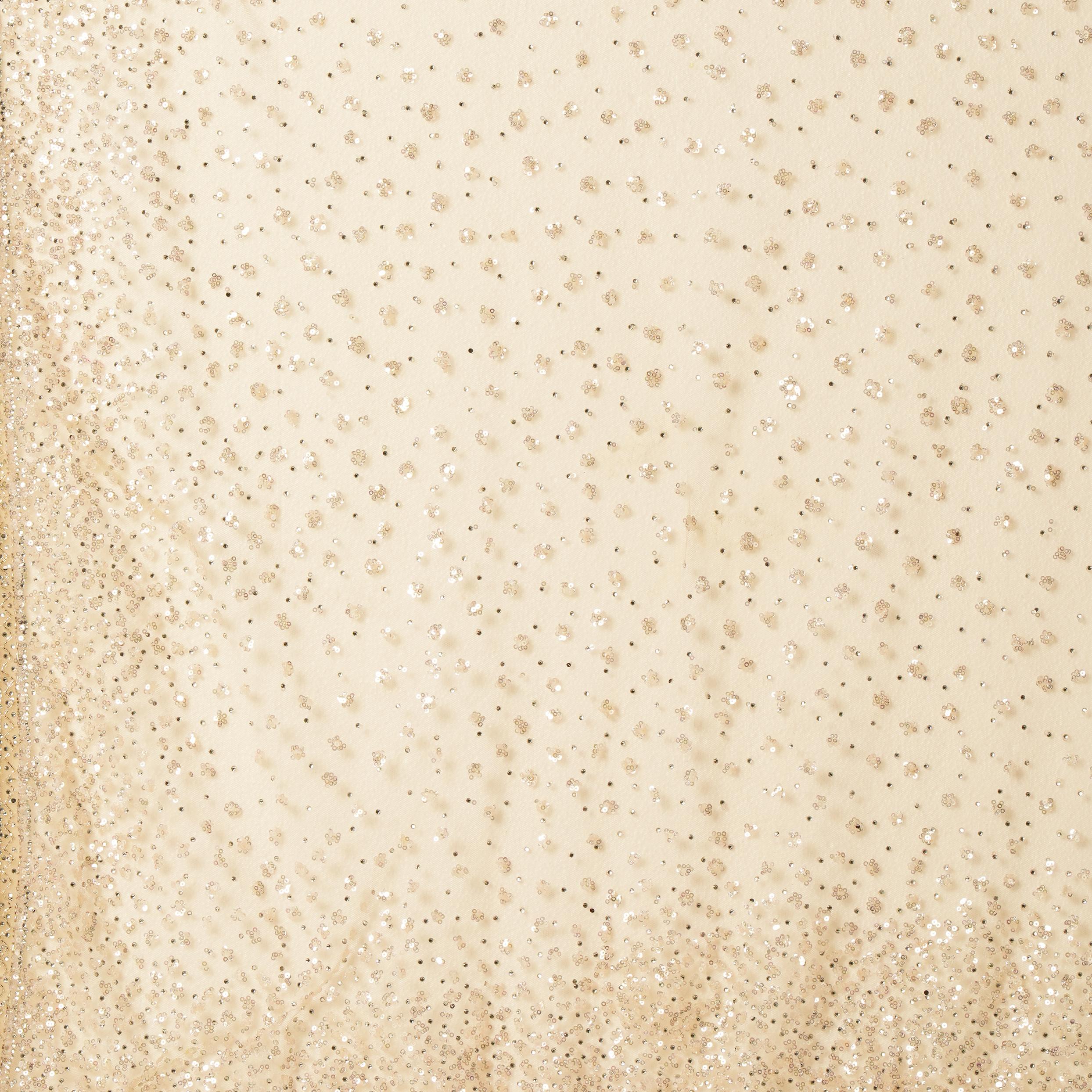 Twamev Women Cream Radiance Net Saree
