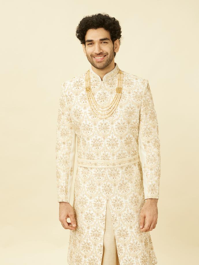 Twamev Men Royal Beige Sherwani Affair